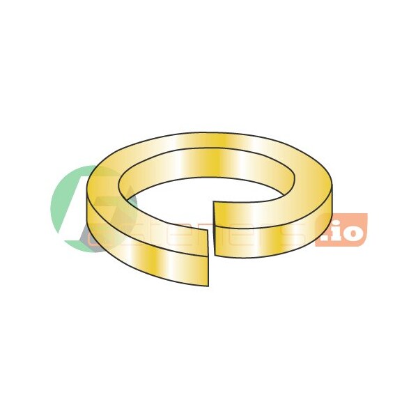 Newport Fasteners Split Lock Washer, For Screw Size 1-1/2 in Steel, Zinc Yellow Finish, 25 PK 284473 - main